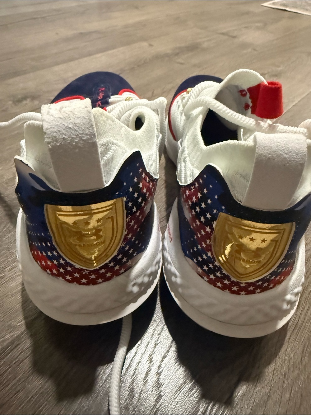 Under Armour mens Navy, White & Red baseball turf shoes - Picture 3 of 4